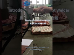 छत प्रकार की टेबल स्पॉट वेल्डिंग मशीन के साथ वेल्डिंग एल्यूमीनियम शीट