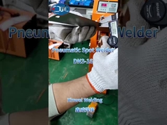 वायवीय स्पॉट वेल्डर के साथ 1.2+1.2 मिमी कार्बन स्टील वेल्डिंग