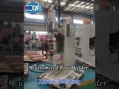 रोल वेल्डर के साथ वेल्डिंग स्टेनलेस स्टील रॉड